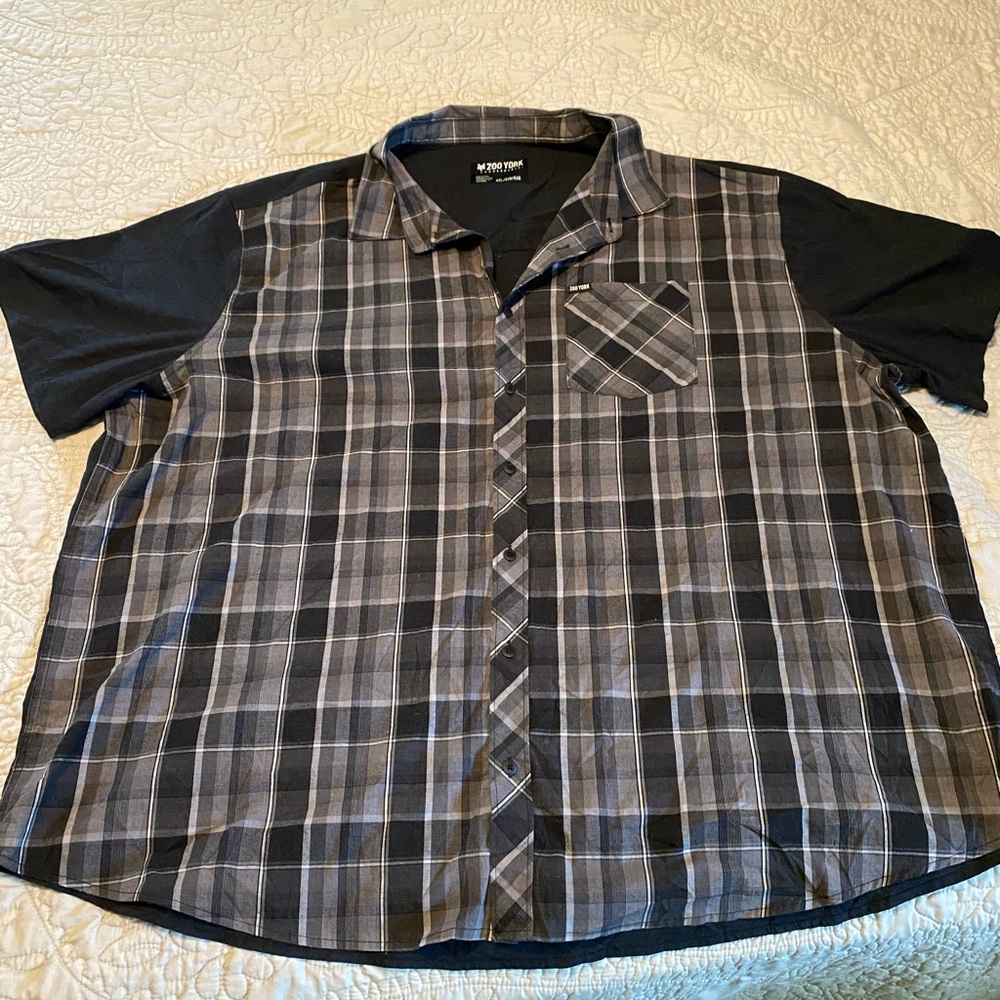4X Plaid Button up
